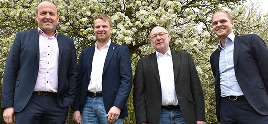 vlnr; Marcus Remark (Centro), Andreas Iland (Laga), Heinrich  Sperling (Laga) und Markus Römer (Centro)