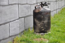 ausgebrantte Gasflasche