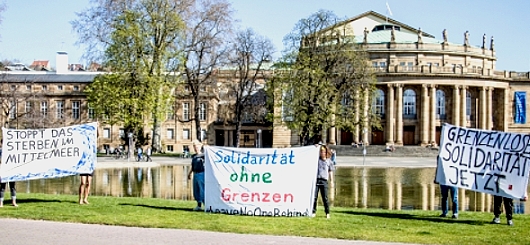 Aktion bei der Oper